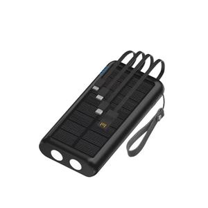 Cargador Solar Portátil de Alta Capacidad y Carga Rápida con 4 Cables Integrados, Doble USB, Banco de Energía para Viajes y Campamentos al Aire Libre, 30000mAh - Product Image 3