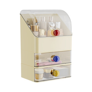 Desktop Makeup Organizer With <b>Drawers</b> <b>Plastic</b> Cosmetic <b>Storage</b> Box For Skincare And Lipstick Holder - Product Image 5