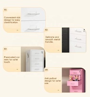 Armoire de rangement moderne en acier réglable avec 3 tiroirs, commode polyvalente durable en couleur personnalisée pour chambre à coucher, salon