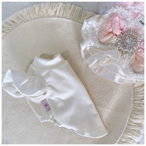 Cute Stretchy Turtleneck <b>Sweater</b> For Small <b>Dogs</b> Off White Solid Polyester Four Seasons Pet Clothes - Product Image 4