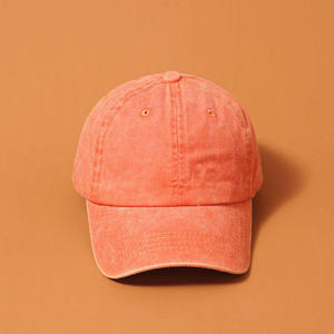 Washed Cotton <b>Vintage</b> 6 Panel Dad Hat Custom logo Distressed Baseball <b>Cap</b> for Men Women - Product Image 1