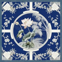 Tapete de Lujo para Mesa de Mahjong Estilo Americano, Diseño Floral de Loto, Superficie de Neopreno de 33 Pulgadas, 3mm de Grosor, Bordes Cosidos, Impermeable