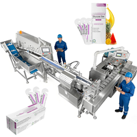 Ligne de machines d'emballage et de conditionnement en boîte entièrement automatique pour sachets multiples de poudre, liquides, granulés et bâtonnets