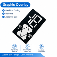 Autocollant adhésif personnalisé, étiquette graphique, autocollant en polyester, surface mate, sérigraphie, feuilles de plastique pour contrôle d'écran