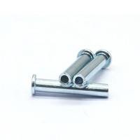 Rivets semi-tubulaires en acier au carbone à tête plate, zingués bleus, 3mm 4mm 5mm, antirouille pour fixation de machines industrielles