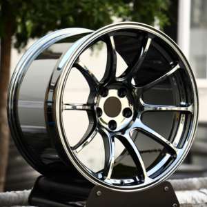 नई 6-13 इंच एल्यूमीनियम मिश्र धातु यात्री कार रिम्स मल्टी-स्पोक ब्लैक क्रोम जाली पहियों A8 a6 q7 कोरोना के लिए फिट - Product Image 2