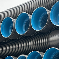 Tuyau de drainage corrugué à double paroi en HDPE TG 800 mm SN8, durable, flexible, connexion par emboîtement en PE, norme GB/T19472.1