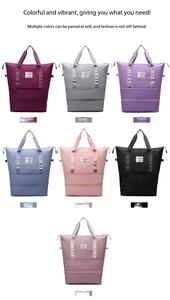 Bolsa de Viaje Extensible de Doble Capa, con Separación para Artículos Secos y Húmedos, Ligera, de Poliéster, Gran Capacidad, Transpirable, 1 Capa - Product Image 6