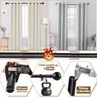 Tringle à rideau de style moderne, type français, en tube, noire, pour décoration de fenêtre industrielle