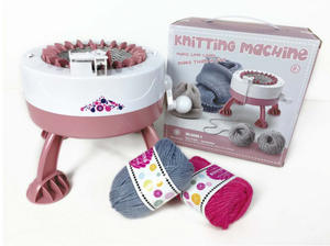 <span class=keywords><strong>Machine</strong></span> à <span class=keywords><strong>tricoter</strong></span> en laine DIY pour enfants, transfrontalière, 48 aiguilles, cylindre étoile large, écologique, blanc et rouge, jouet de jeu d'imitation - Product Image 6