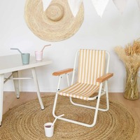 Chaise de jardin pliable légère et portable en gros d'usine, chaise de plage inclinable pour enfants en acier pliable pour l'extérieur