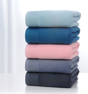 Serviette de bain 100% coton, couleur unie, 500gsm-800gsm, haute qualité, écologique, ensemble de serviettes de luxe pour hôtel, séchage rapide, absorbante, douce - Product Image 2