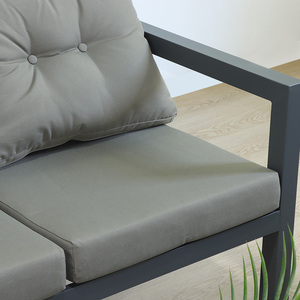 Ensemble de patio en aluminium, meubles d'extérieur de villa, cadre en aluminium, canapé de jardin, <span class=keywords><strong>palette</strong></span> d'oreillers - Product Image 4