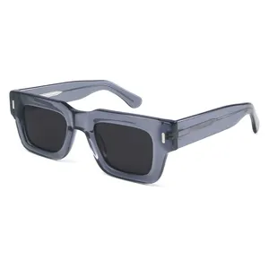 LA Brand Designer Chunky Men Sunglasses Polarized Rectangular Sun Glasses Man Handmade Acetate Frame Square Shades Eyewear UV400