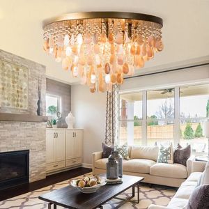 Zèle éclairage créatif coquille décoration maison chambre Restaurant cristal luxe gland plafonniers - Product Image 4