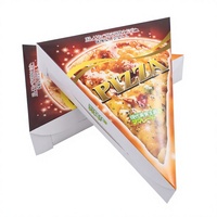 Mini boîte à pizza triangulaire, boîte d'emballage à emporter, carton blanc, emballage pour une seule part de pizza