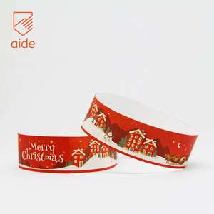 צמידי טייבק חד פעמיים עמידים בפני קריעה ומים לסיטונאות, צמידי יד למסיבות חג המולד, צמידים בהתאמה אישית לאירועים - Product Image 3