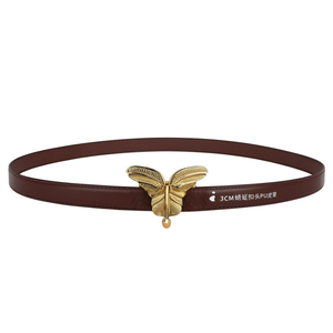 Cinturón de PU de 3 cm con hebilla de libélula para mujer, cinturón de moda. - Product Image 1