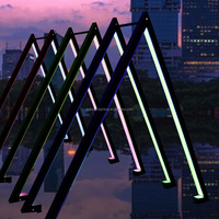 LED Paysage en forme de coeur Art Sculpture en métal tunnel 3D Lumière extérieure de Noël Bande lumineuse DMX SPI avec contrôle des madrixs