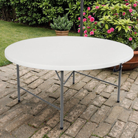Mobilier Moderne Blanc Pliant Rond en Plastique Tables et Chaises pour Banquet, Mariage, Événement, Hôtels, Hôpitaux, Entrée et Chambre