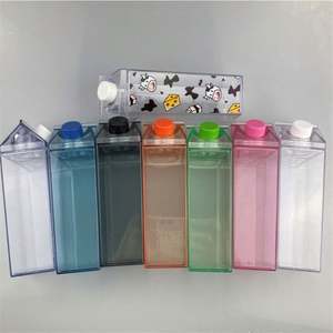 500Ml BPA Free Acrylic Plastic <b>Clear</b> Carton Transparent Milk <b>Water</b> <b>Bottle</b> - Product Image 2