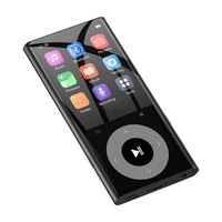 Reproductor de música MP3 multifuncional Radio Grabadora de voz Radio FM Lectura de libros electrónicos Botones táctiles Compatible con formatos de audio WAV FLAC APE
