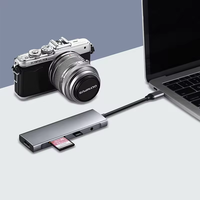 Adaptateur 9 en 1 avec 4K HDMI PD Charging SD Micro Card Reader USB 3.0 3.5mm Headphone USB C HUB pour iPad Pro Air Jack Type C