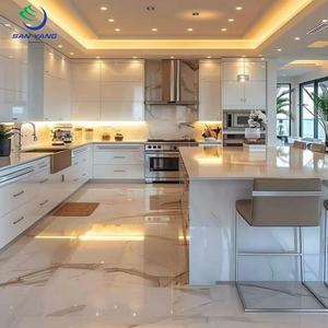 European Style <strong>Cabinets</strong> High Gloss RTA Kitchen <strong>Cabinets</strong> PVC <strong>Cabinet</strong> Door Full Kitchen Units Thailand Cabinetry for Apartments - Product Image 4