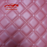 Cuero Sintético de PVC/PU de 60*90cm, Bordado y Acolchado con Pespunte de Diamante, Impermeable, para Asientos de Auto/Tapicería/Sofá/Muebles