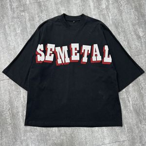 Camiseta de gran tamaño con hombros caídos, fabricante de camisetas de algodón pesado con estampado cuadrado, ropa de calle personalizada, camiseta gráfica para hombres - Product Image 1