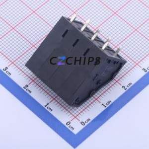 KFM736H-5.0-2*4P Spring Terminal Block Through hole Component (THT),P=5mm Connector 2x4P 5mm Black 8P - Product Image 2