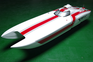 Plus grand DTRC G30E shellcat <span class=keywords><strong>Nitro</strong></span> fibre de verre essence de course bateaux ARTR sans système Radio 70 km/h RC Racing bateau à gaz 30CC moteur - Product Image 4