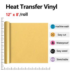 Vinyle thermocollant Renlitong Pu Soft Metal Shinny Gold de haute qualité pour <span class=keywords><strong>presse</strong></span> à <span class=keywords><strong>chaud</strong></span> <span class=keywords><strong>Cricut</strong></span>, idéal pour l'impression sur t-shirts - Product Image 4