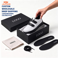 Chaussures décontractées pour hommes en cuir PU, style marche, avec logo personnalisé, vente en gros, dropshipping, Zapatillas Casuales Hombre