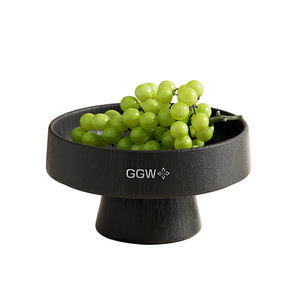 Ggw Fruit Platter Black <b>Plastic</b> Elevated Coffee <b>Table</b> Dessert Tray Easy To Clean - Product Image 1