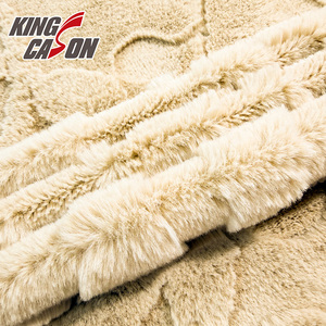 KINGCASON Fabrication directe 100% polyester, motif floral 3D personnalisé, couleur jaune uni, fourrure de <span class=keywords><strong>lapin</strong></span> pour literie égyptienne - Product Image 2