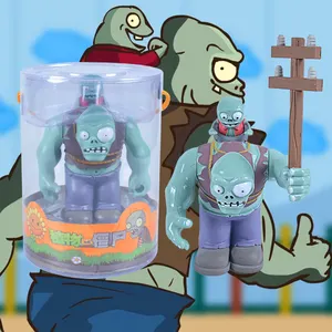 Tokoh mainan tanaman dan zombie seri PVZ kotak hadiah permainan Zomboss Gargantuar Action figure