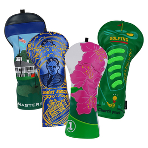 Accessoires de golf <span class=keywords><strong>Masters</strong></span> Series, housse de tête de club de golf en cuir PU durable, personnalisée, écologique - Product Image 1
