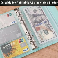 Pochettes de classeur A5 A6 personnalisables avec logo, inserts en PP, enveloppes étanches pour espèces, sac de budget pour carnet de notes, fermeture éclair en plastique
