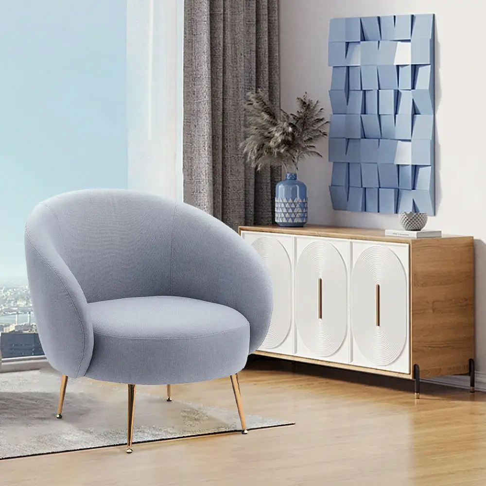 Hohe Stabilität gebogene Rückenlehne Design Kinder Sessel Armholz Akzent Stuhl für Wohnzimmer