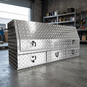 Aluminum Diamond Plate Ute Canopy Tool Box With <b>Lockable</b> <b>Drawers</b> For Isuzu Hilux Ranger Pickup Truck Storage - Product Image 2