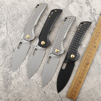 Couteau de poche pliable Hongrui personnalisé en acier M390 avec manche en titane pour la chasse, le camping, la survie et l'EDC