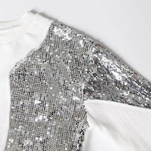 Suéter de Mujer al por Mayor, Elegante, Cuello Redondo, con Lentejuelas, Color Blanco - Product Image 6