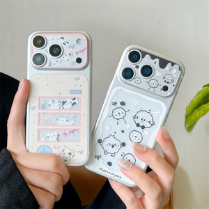 Linda funda de cristal para cámara de teléfono con diseño de leopardo y lazo para iPhone 17 16 Pro Max, láminas adhesivas de conejo y gato, funda de lente de dibujos animados de EPU - Product Image 3