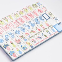 Tuiles de Mahjong Américaines de Qualité Supérieure, Personnalisables, avec un Design Artistique en Forme de Noeud, Contemporaines, Durables, de Taille Standard, Finition Mate Frotte à la Main