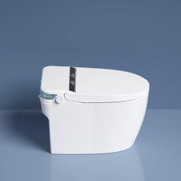 Kloset Pintar Keramik Sensor Cerdas, Terpasang di Lantai, Monarch Smart Elongated P-trap, Dudukan Berpemanas