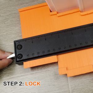 10 इंच समोच्च गेज अनुलिपित्र प्लास्टिक प्रोफ़ाइल समोच्च उपकरण/समोच्च गेज के साथ ताला - Product Image 4