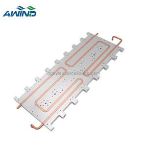 Placa de refrigeración líquida sellada personalizada, disipador de calor frío y agua de tubería de cobre, 200mm - Product Image 3