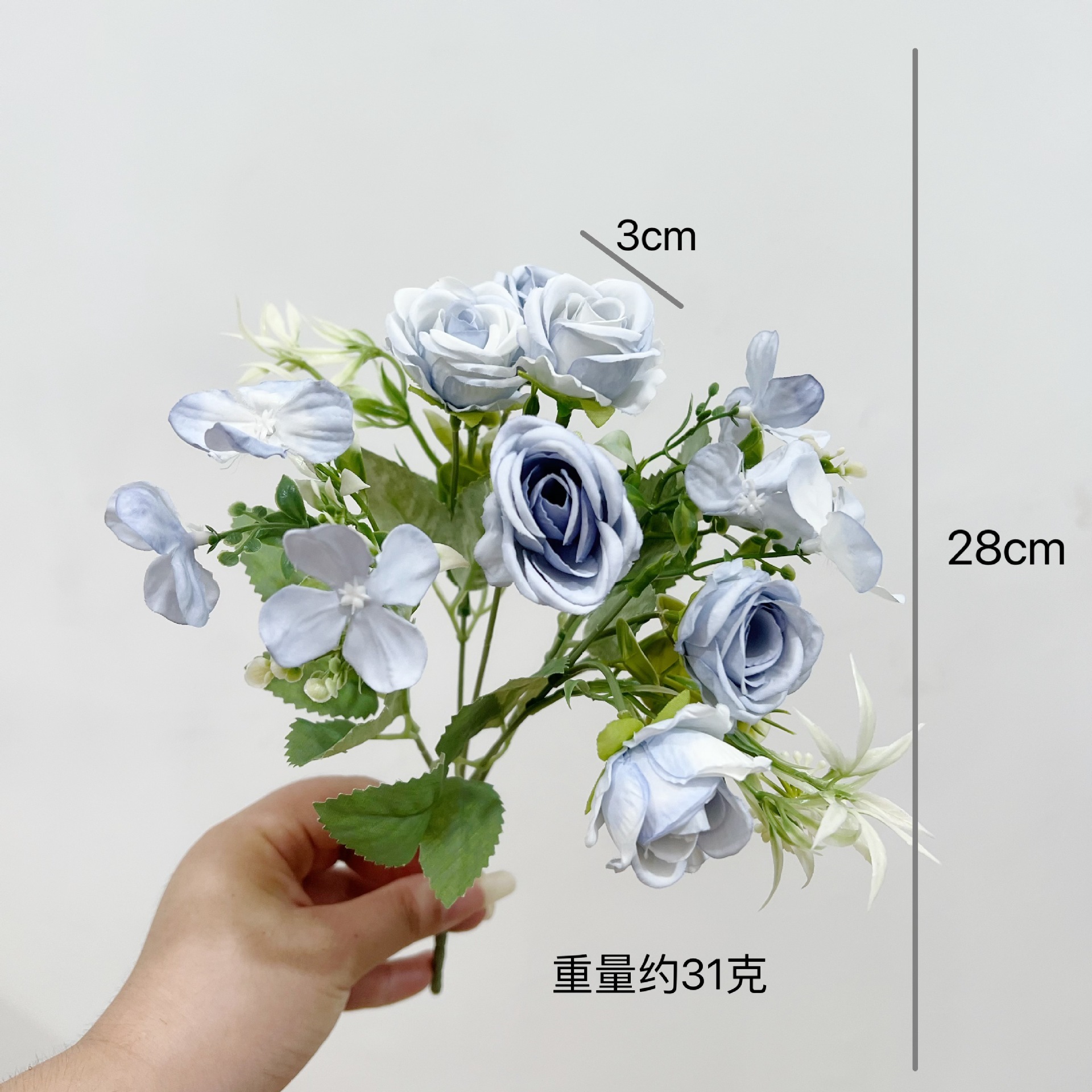 5 branches of Elsa Fairy Rose [blue]