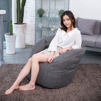 Indoor Polyester Leinen Stoff Sitzsack Stuhl Erwachsenen Bsize Ean Bag Sofa Möbel Wohnzimmer Sofa